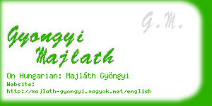 gyongyi majlath business card