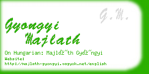 gyongyi majlath business card